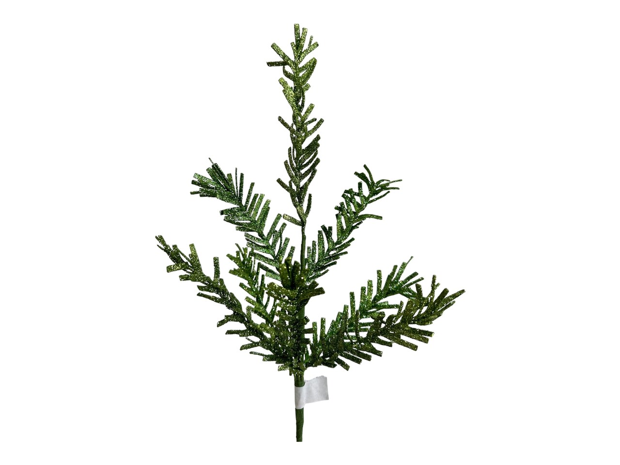 20"L Glittered Foam Pine Spray in Green - Sparkling Holiday Accent-XS7502